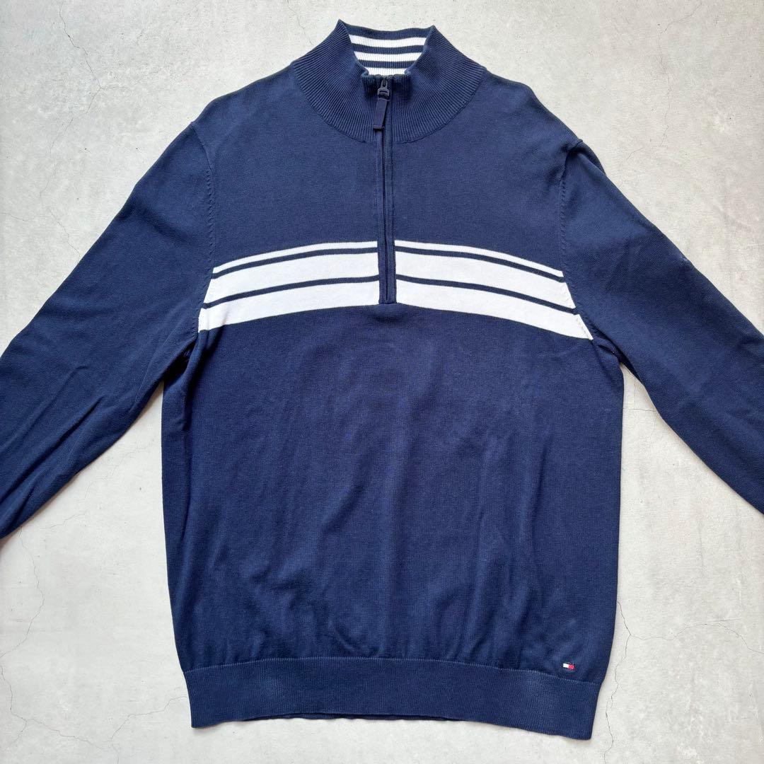   GOLF ワッペンハーフジップニットセーター XL