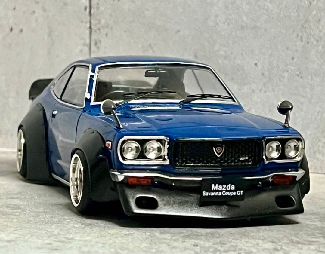 国産名車 1/24 マツダ RX-3 カスタム 街道レーサー 旧車 ミニカー