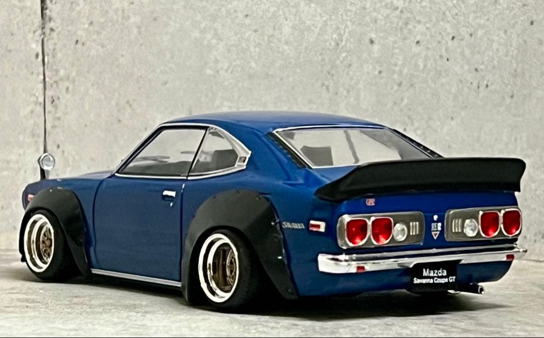 国産名車 1/24 マツダ RX-3 カスタム 街道レーサー 旧車 ミニカー