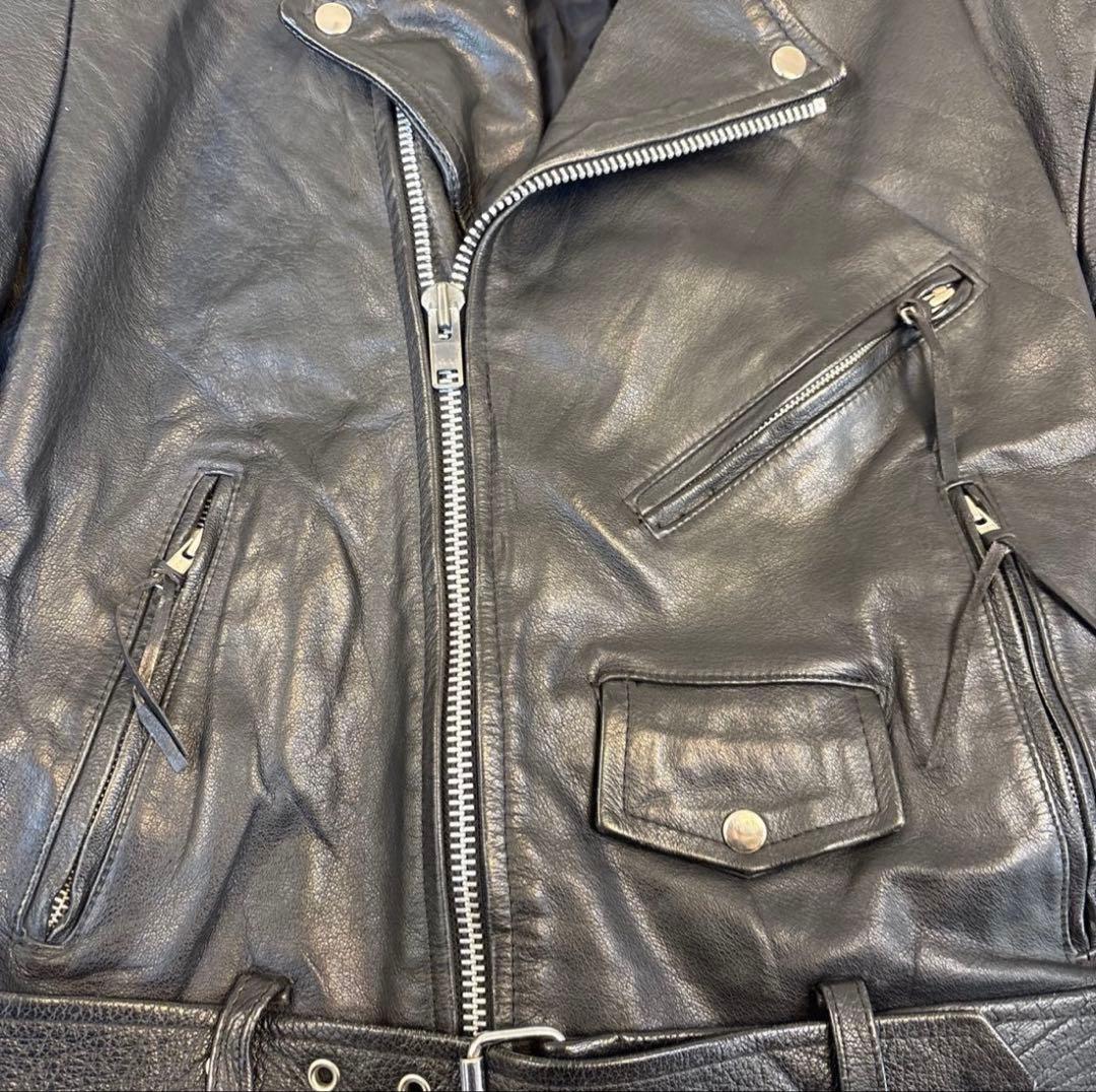 Wilsons Leather ダブルライダースジャケット ブラック M