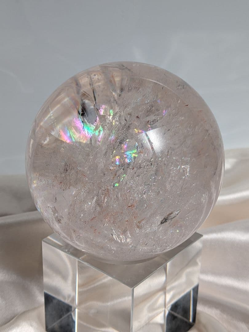 大玉7.9cm❣️最高品質✨️天然石ピンクアゼツライト　スフィア　丸玉【新入荷】