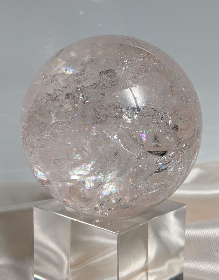 大玉7.9cm❣️最高品質✨️天然石ピンクアゼツライト　スフィア　丸玉【新入荷】