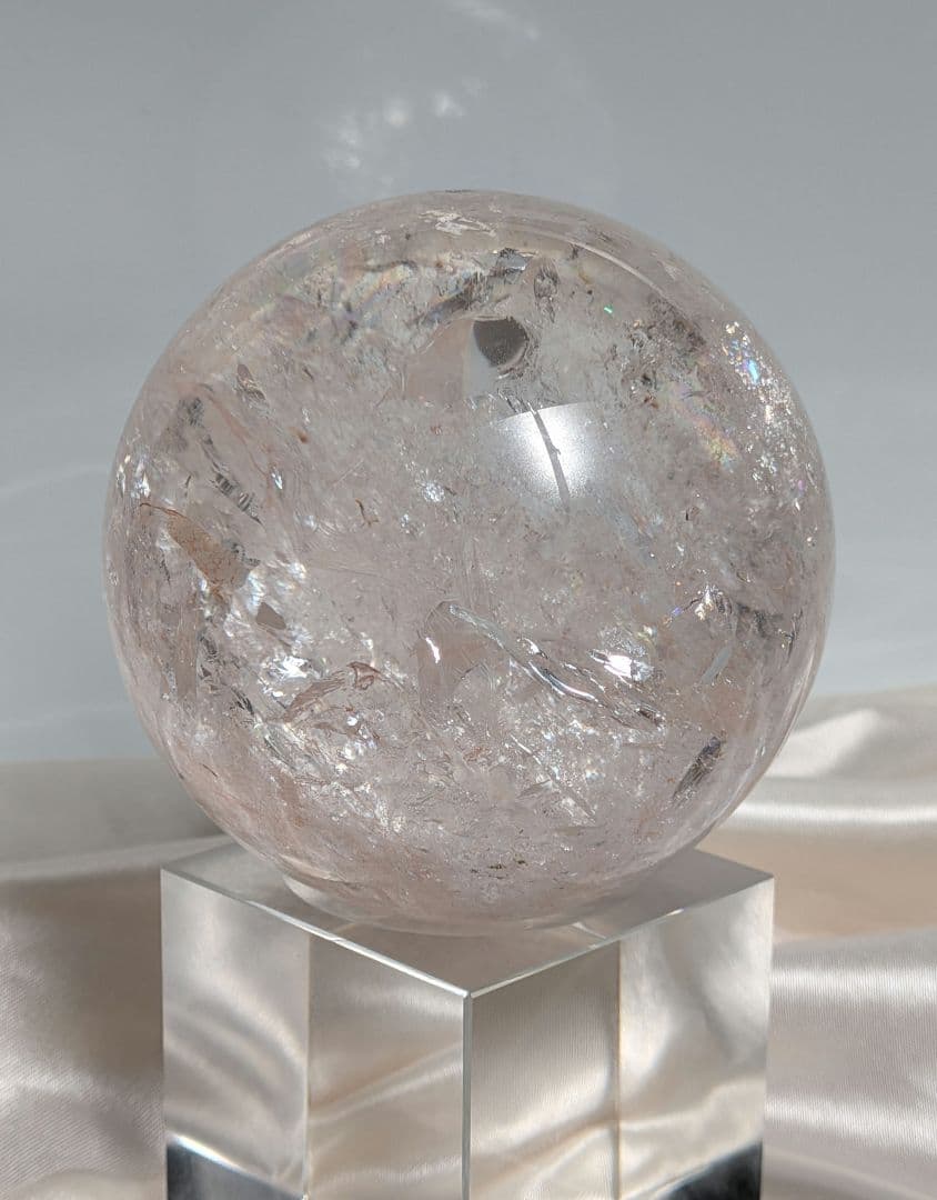 大玉7.9cm❣️最高品質✨️天然石ピンクアゼツライト　スフィア　丸玉【新入荷】