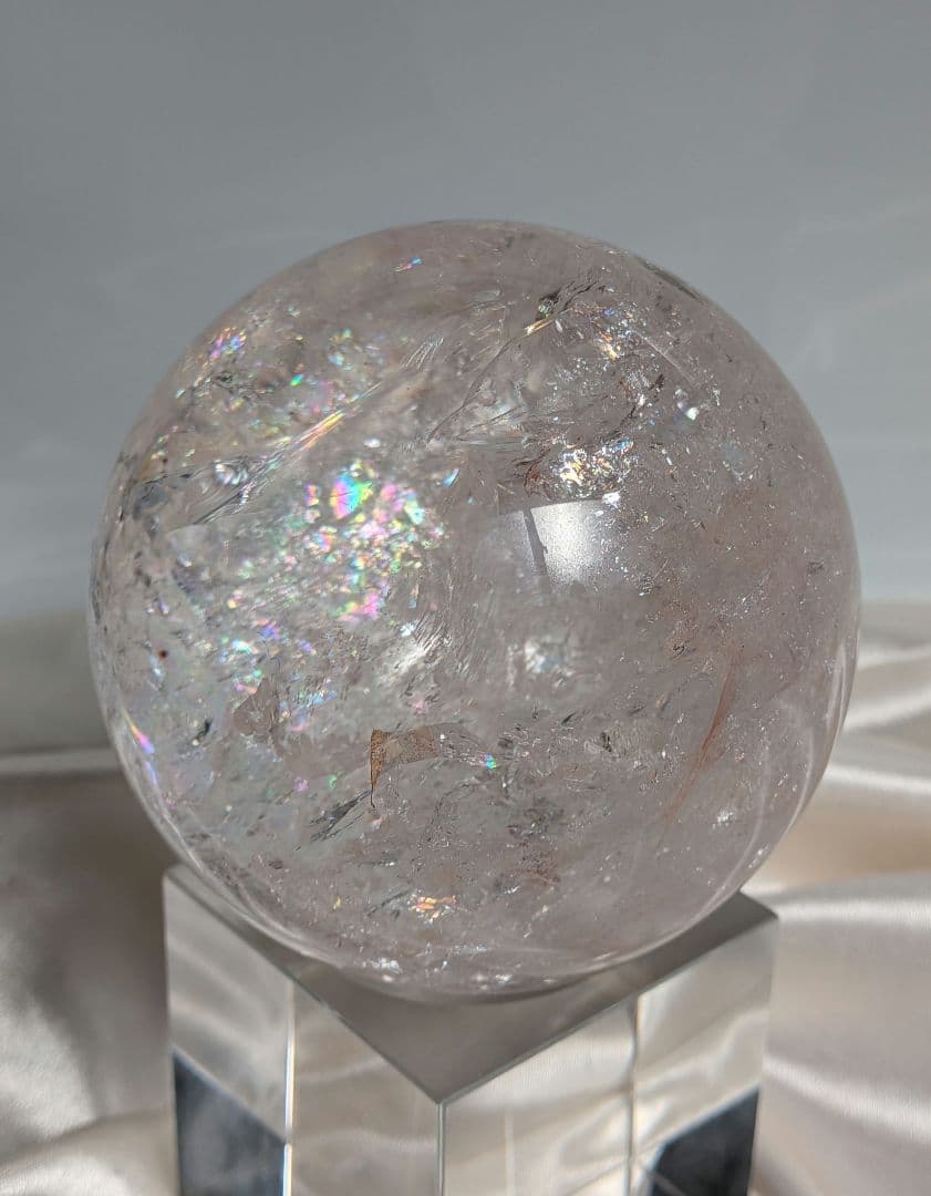 大玉7.9cm❣️最高品質✨️天然石ピンクアゼツライト　スフィア　丸玉【新入荷】