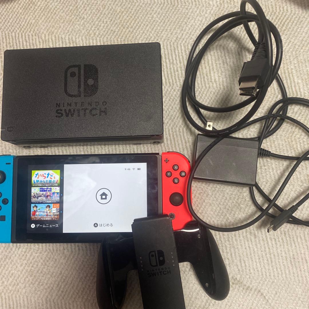 Nintendo Switch 本体 青/オレンジ　スマブラソフト付き