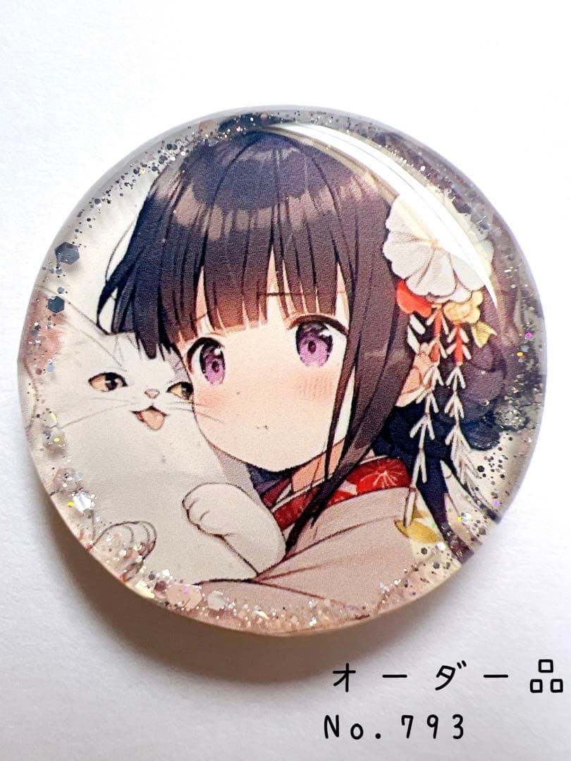 三毛猫のミケ様 レジン ヘアゴム