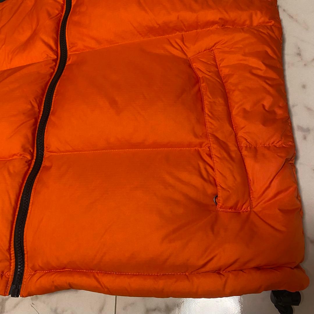 THE NORTH FACE ダウンベスト オレンジ/ブラック