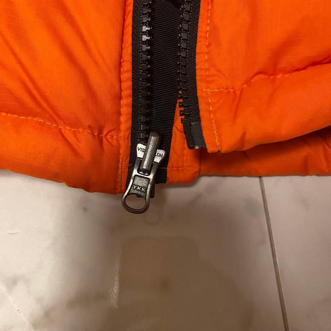THE NORTH FACE ダウンベスト オレンジ/ブラック