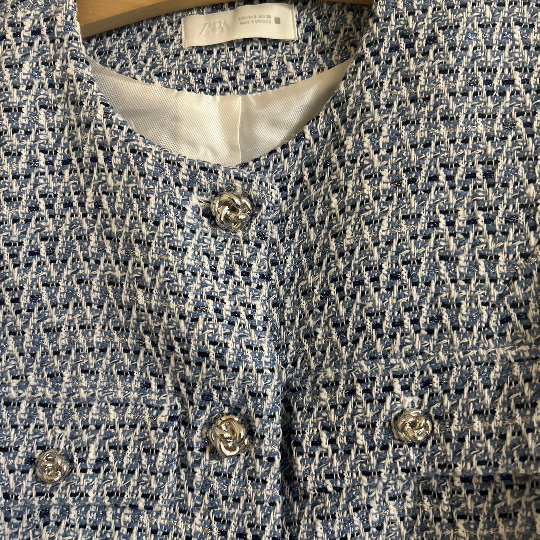 【美品】ZARA テクスチャーベスト　ベスト　トップス　ベルト付き