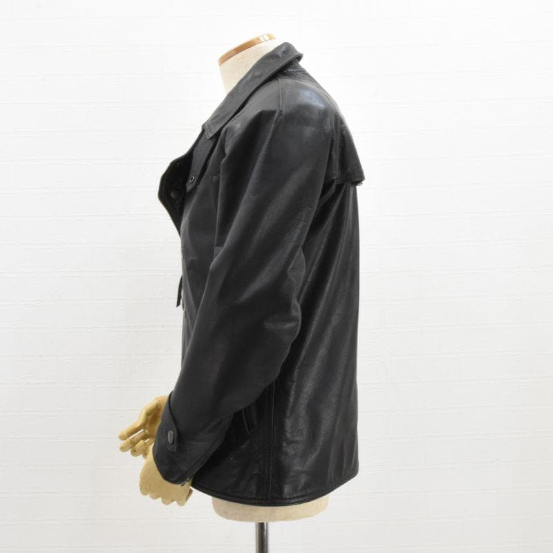 未使用◇クシタニ◇レザーWライダース パッド入り◇sizeL◇ブラック