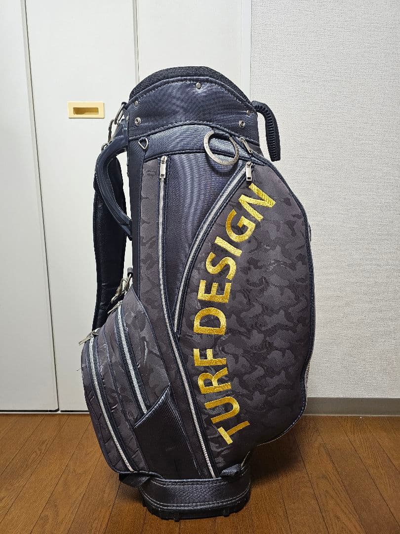 ターフデザイン キャディバッグ カーキ 9.5型 スタンドバック収納式