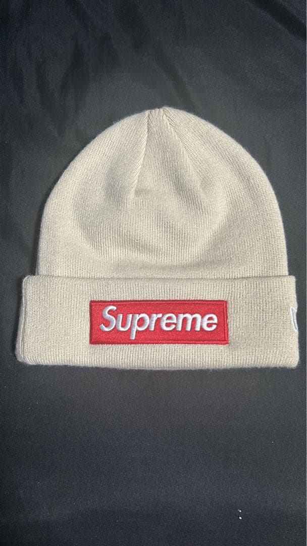 帽子 Supreme New Era Box Logo Beanie \"Stone\"