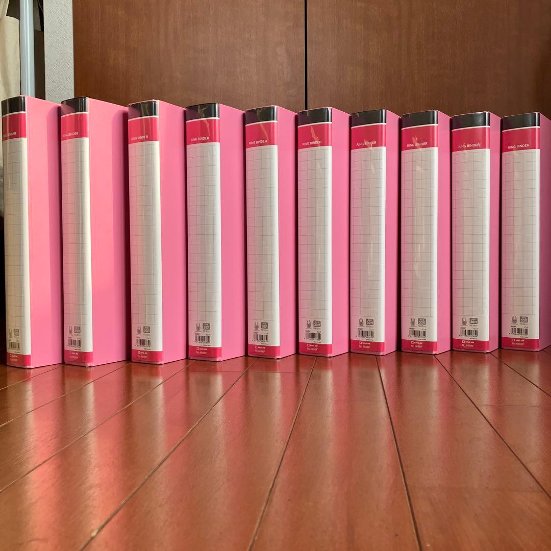 【5冊からも可】キングジム　リングバインダー 669BF ピンク　10冊セット