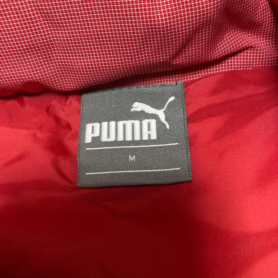 【極美品】プーマPUMAダウンベストゴルフウェア ジャケットMメンズピンク黒
