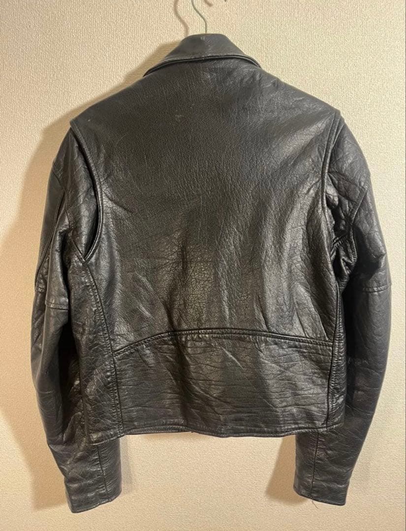 本革 Hot leathers ブラックレザー クラシック ダブルライダース M