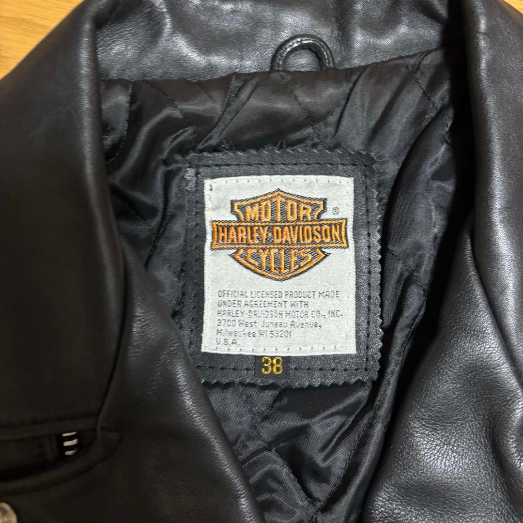 牛革 Harley-Davidson ライダースジャケット 38