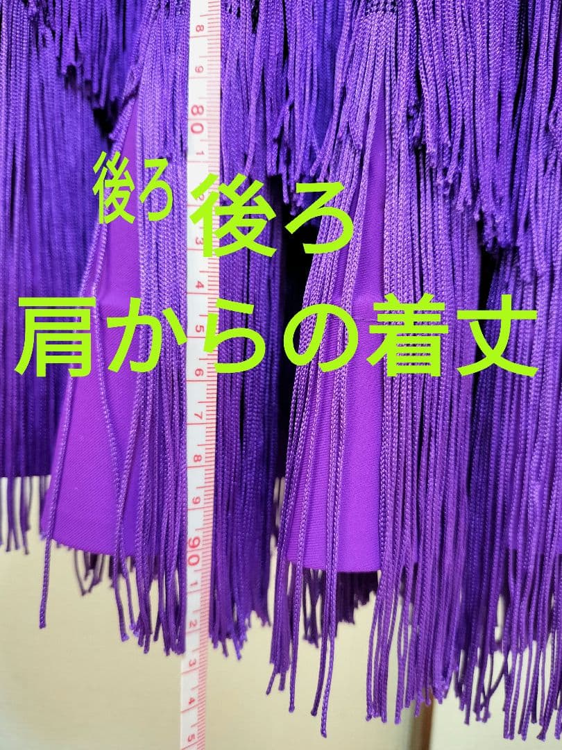 社交ダンス♡ラテン　ドレス　競技デモ用　濃い紫のチョーカー＆バングルを合わせて