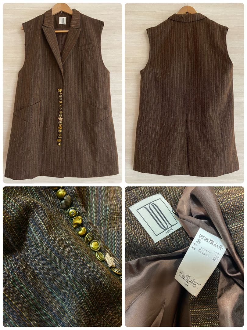 アメリ/UND MANY MOTIF BUTTON VEST