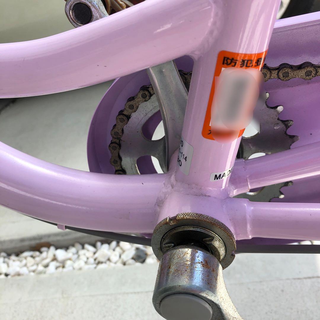 【引取のみ】ダイワサイクル　子供　自転車　20インチ　パープル