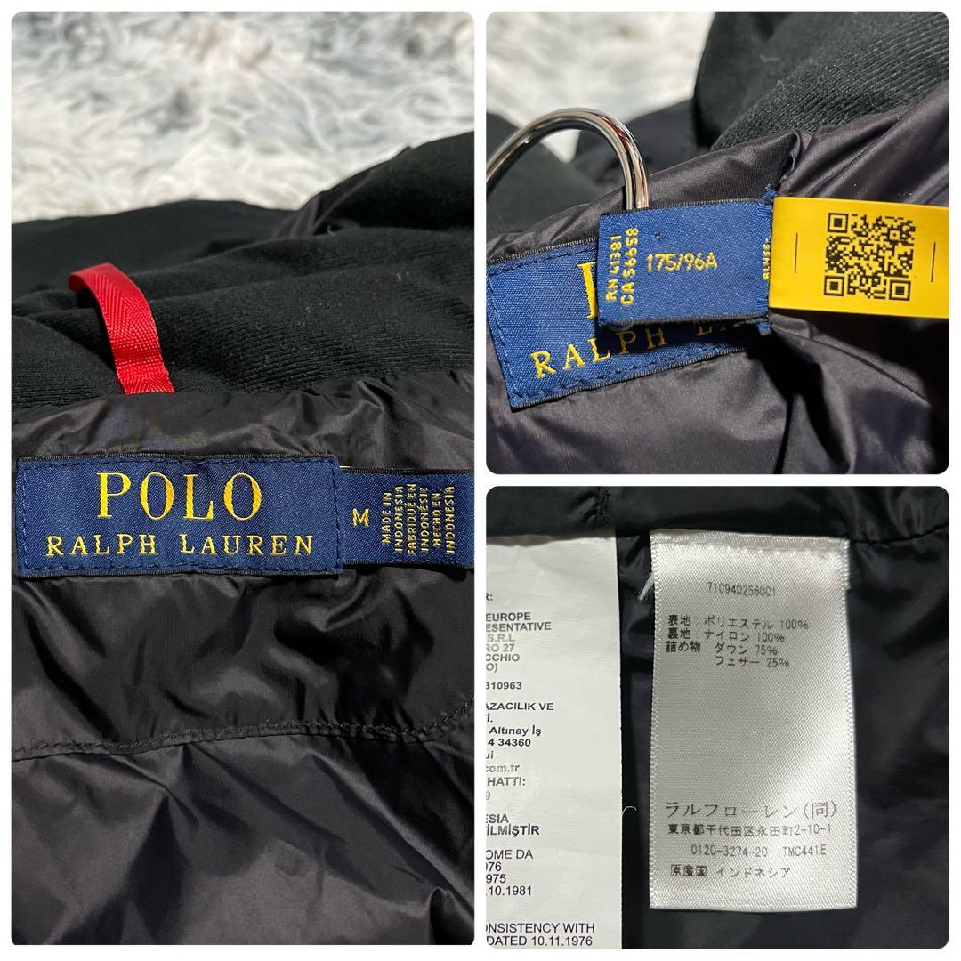 美品　POLO RALPH LAUREN ダウンベスト　現行　QRコード　黒　M