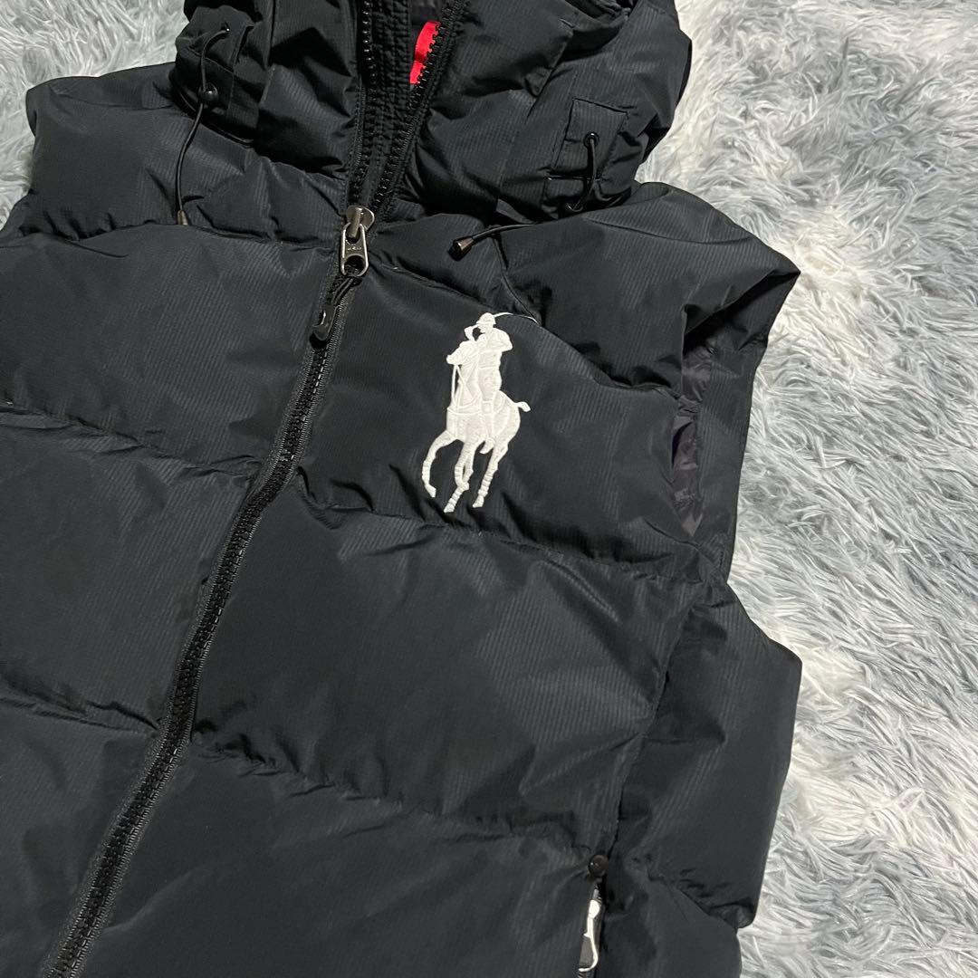 美品　POLO RALPH LAUREN ダウンベスト　現行　QRコード　黒　M