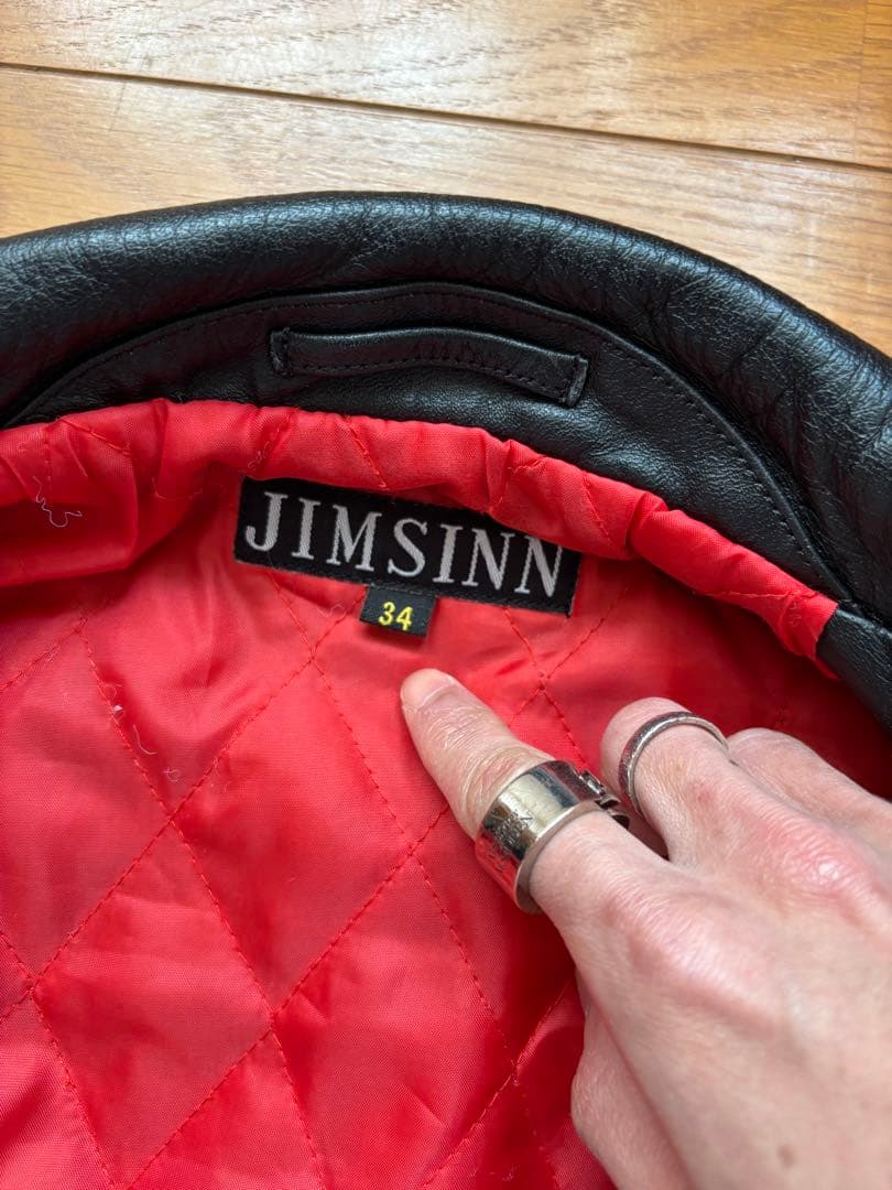 JIMSINN ダブルライダースジャケット 34