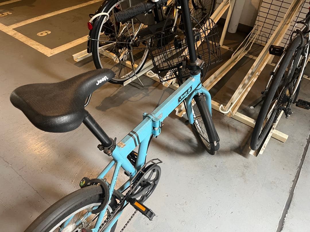 Jeep 折りたたみ自転車 青