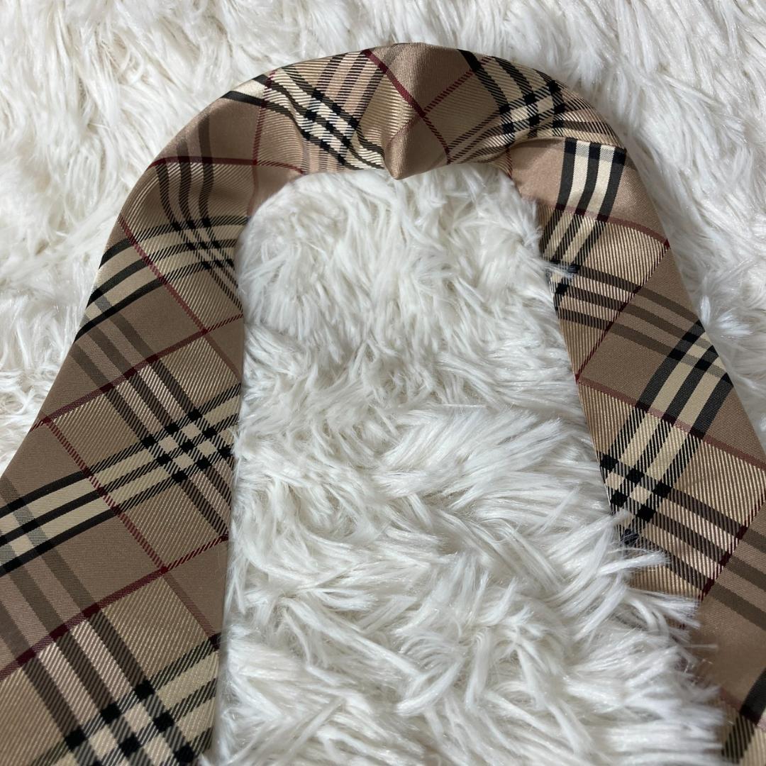 ほぼ未使用 BURBERRY バーバリー ノバチェック シルクネクタイ ベージュ