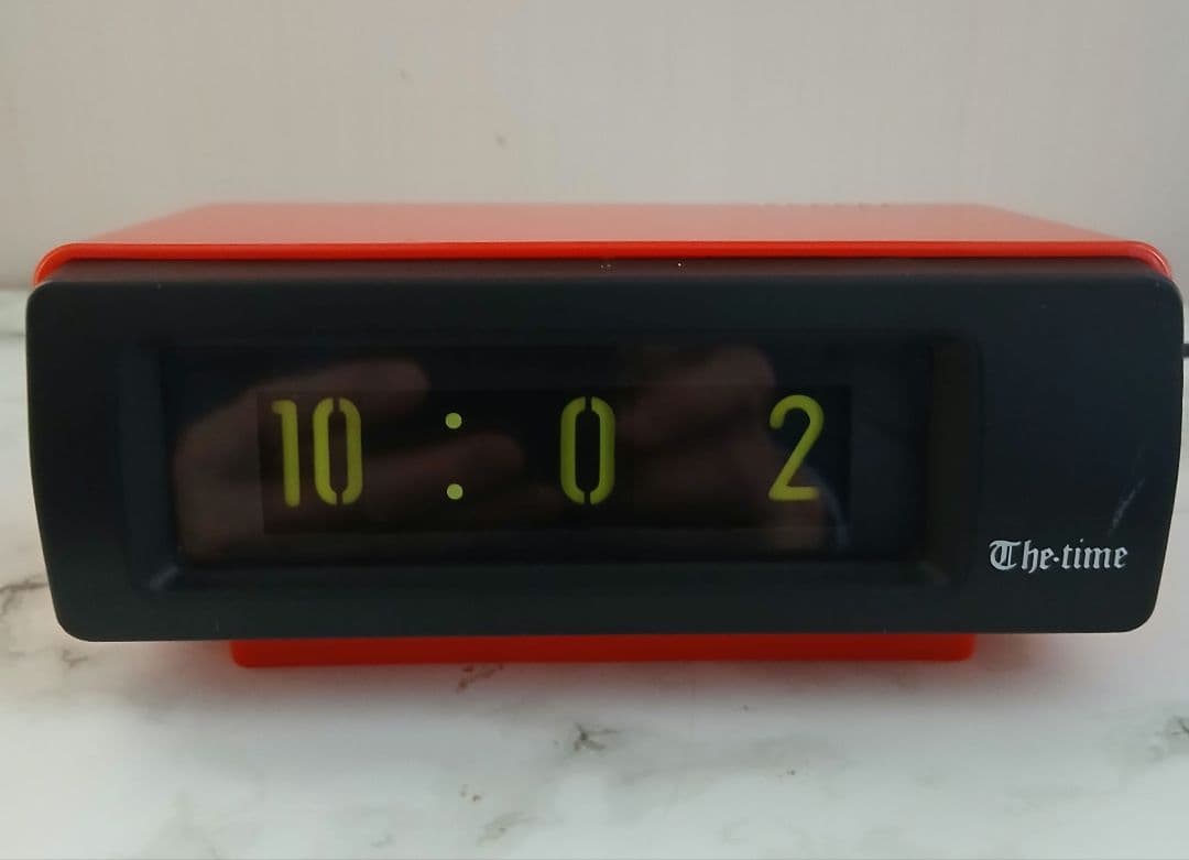新生電機「The time」昭和レトロ 希少品 横回りデジタル置時計