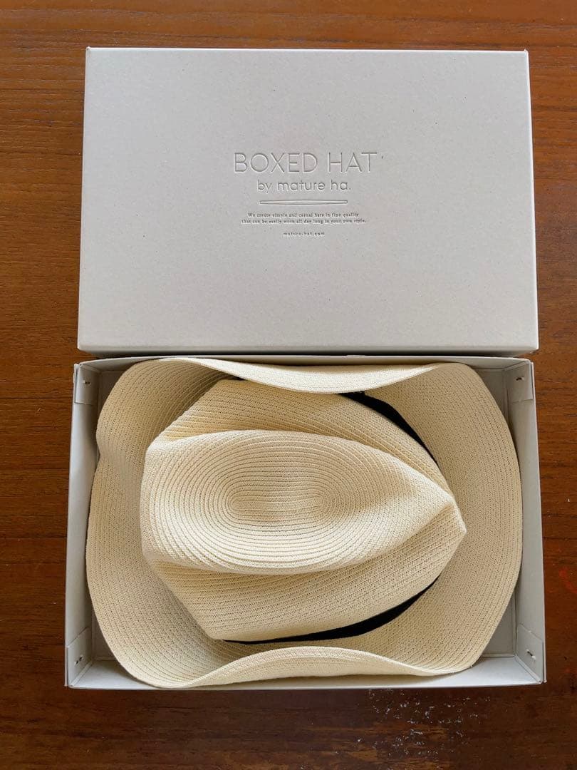 mature ha. マチュアーハ BOXEDHAT 7cm brim