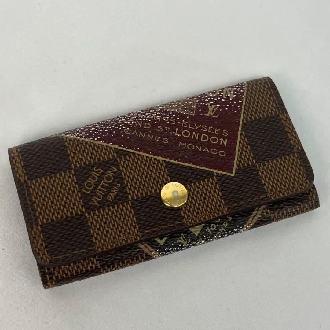 【美品】ルイヴィトン　ダミエミュルティクレ4 ラベルコレクション