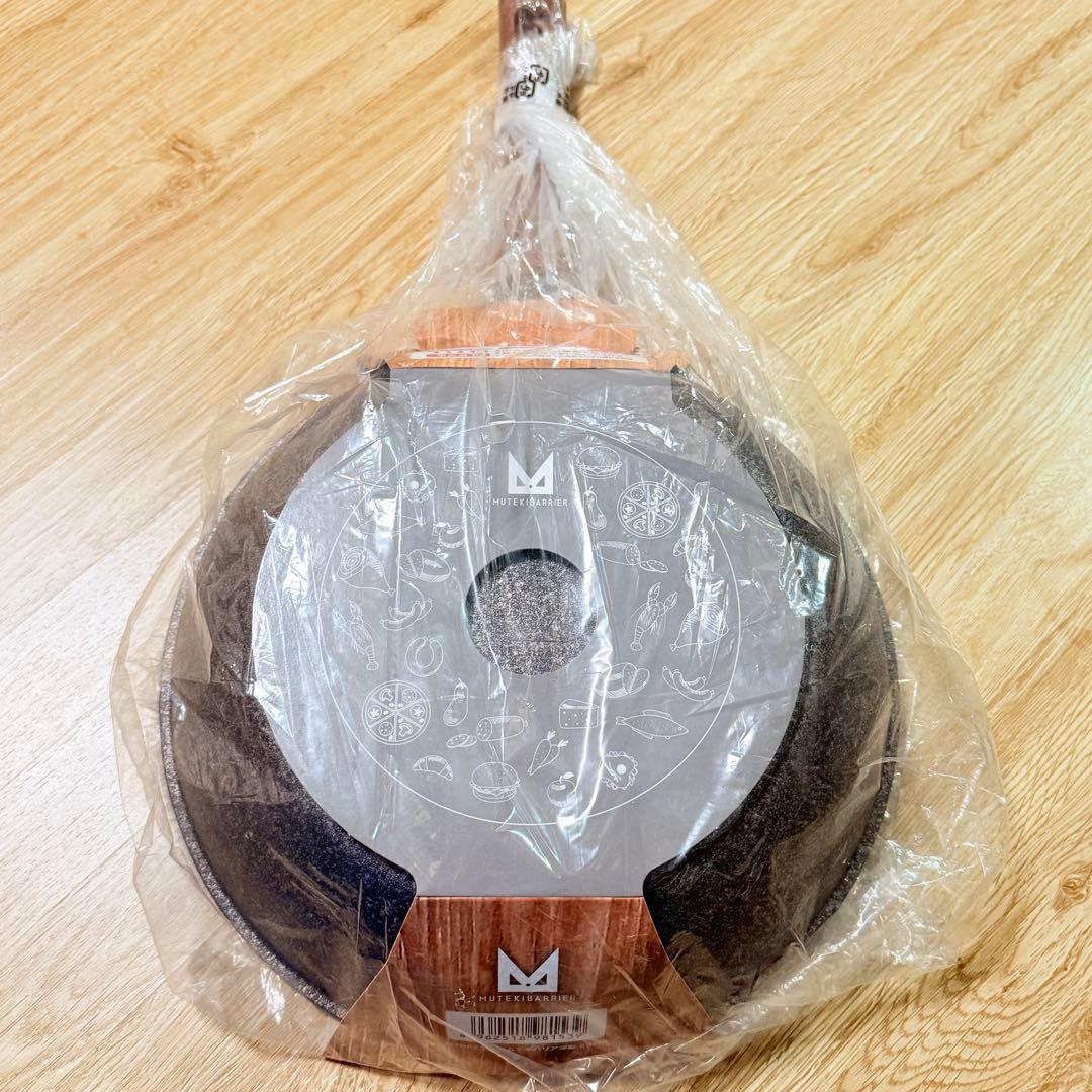 新品未使用ムテキバリア深型フライパン 28cm IH・ガス対応ムテキブタセット
