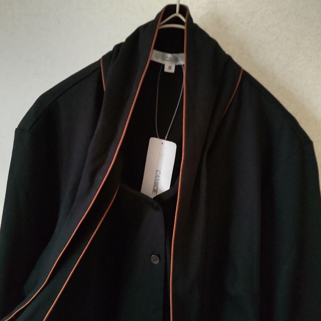 ナラカミーチェ　ブラックスタンドボウタイブラウス新品未使用　ストレッチ