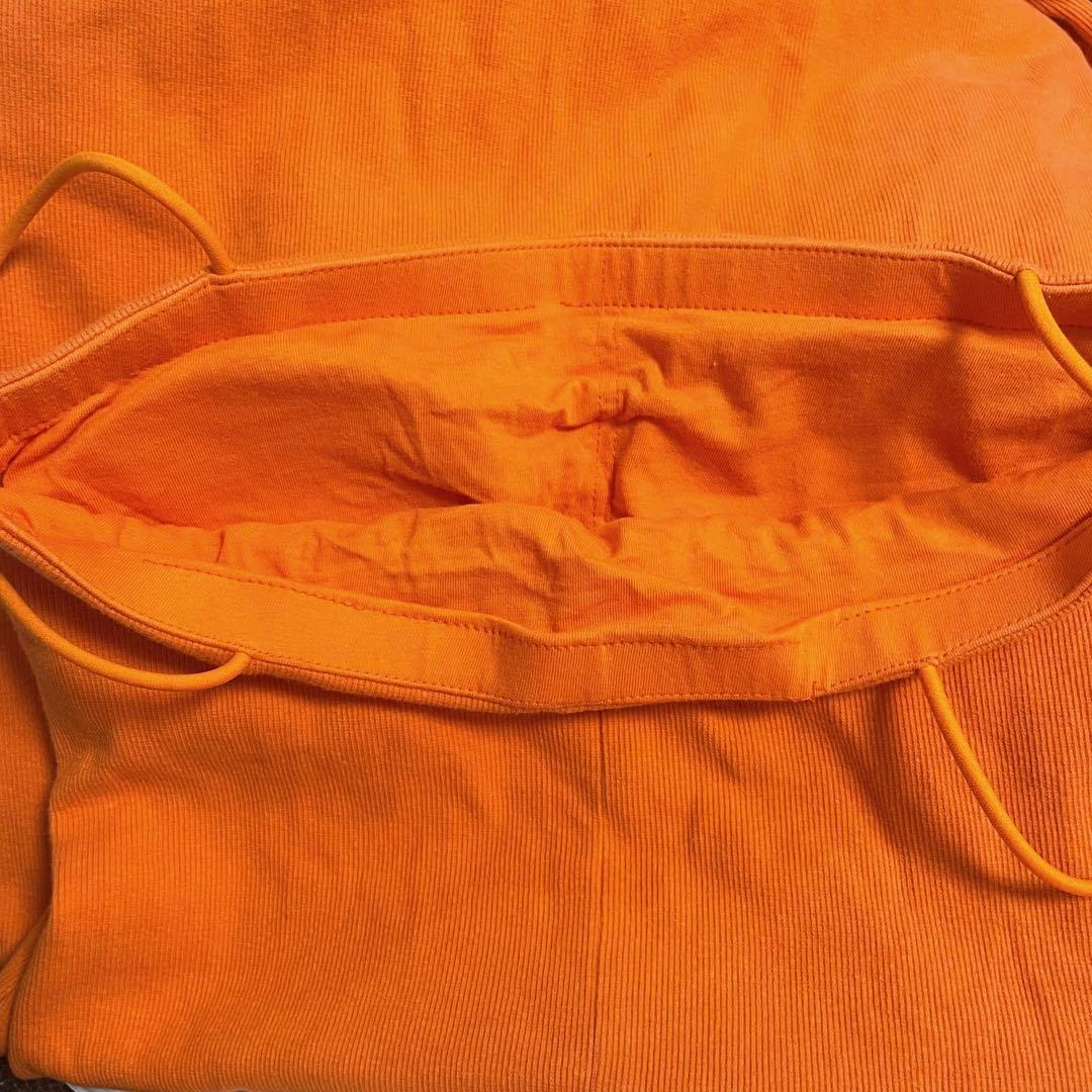 SeaRoomlynn パッドinスパゲッティフレアラインドレス オレンジ M