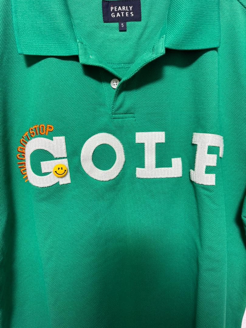激レア 着用1度のみ PEARLYGATESGOLF ポロシャツ サイズ5 L