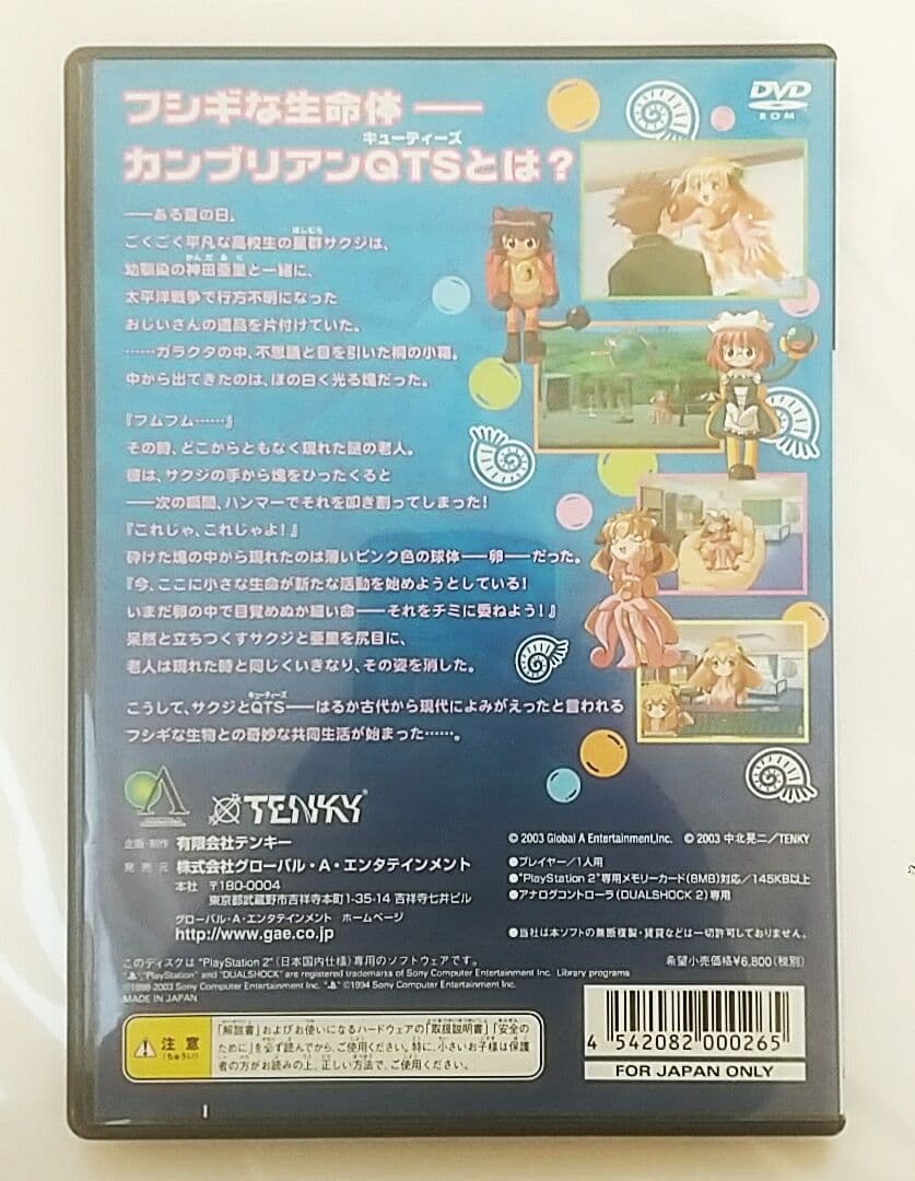 カンブリアンQTS 美品 ハガキ付属 PS2