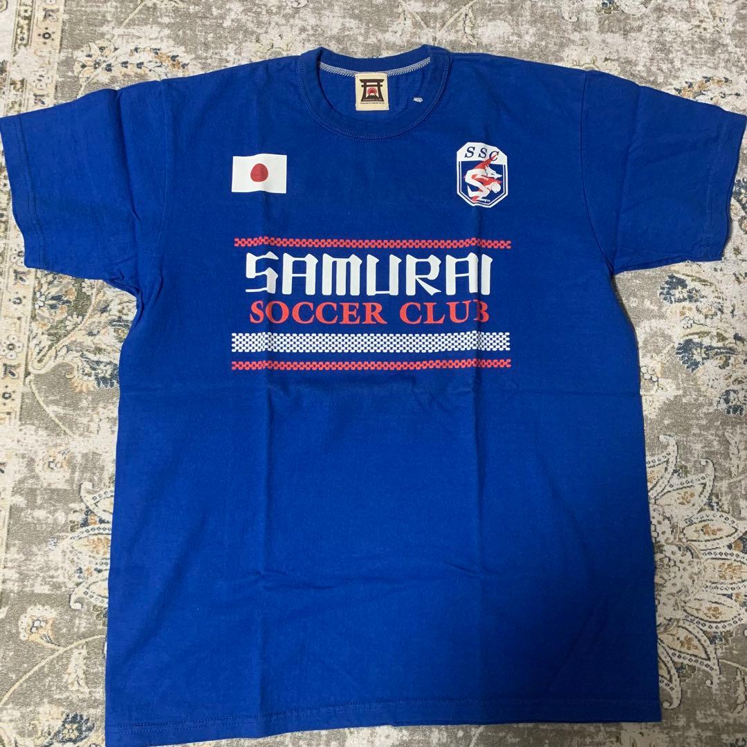 【新品】サムライジーンズ　サッカー　Tシャツ 青色　希少
