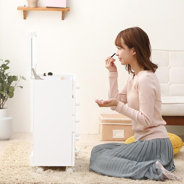 ドレッサーワゴン ホワイト 化粧台