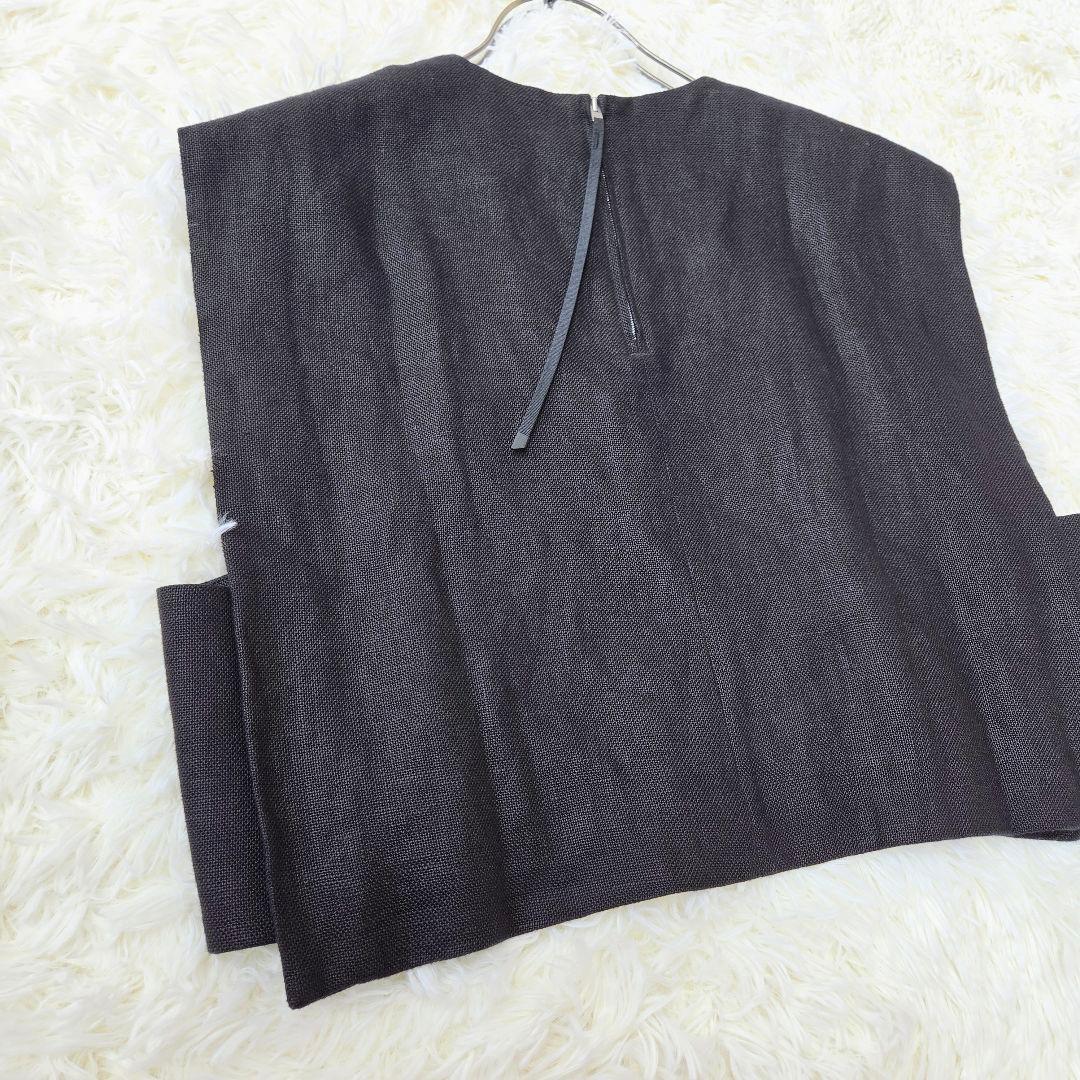 HYKE Linen cropped top クロップド リネン ベスト