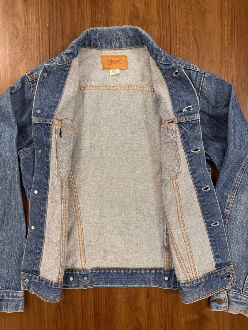 【激レア】Levis 70505 70s 横ケアタグ レインボーステッチ M-L