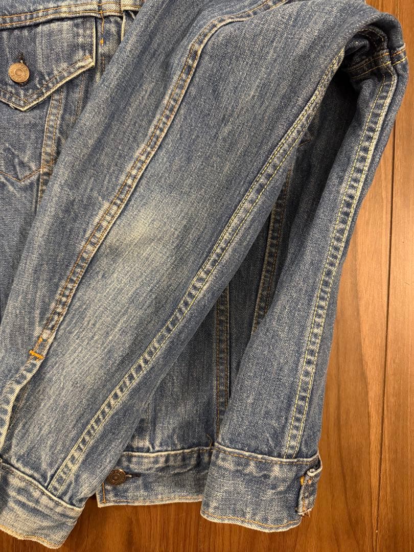 【激レア】Levis 70505 70s 横ケアタグ レインボーステッチ M-L