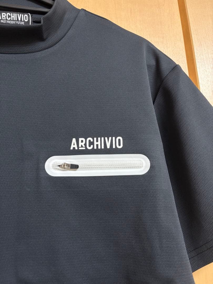 【新品未使用】ARCHIVIO ポケット付き　ブラック　シャツ　プルオーバー