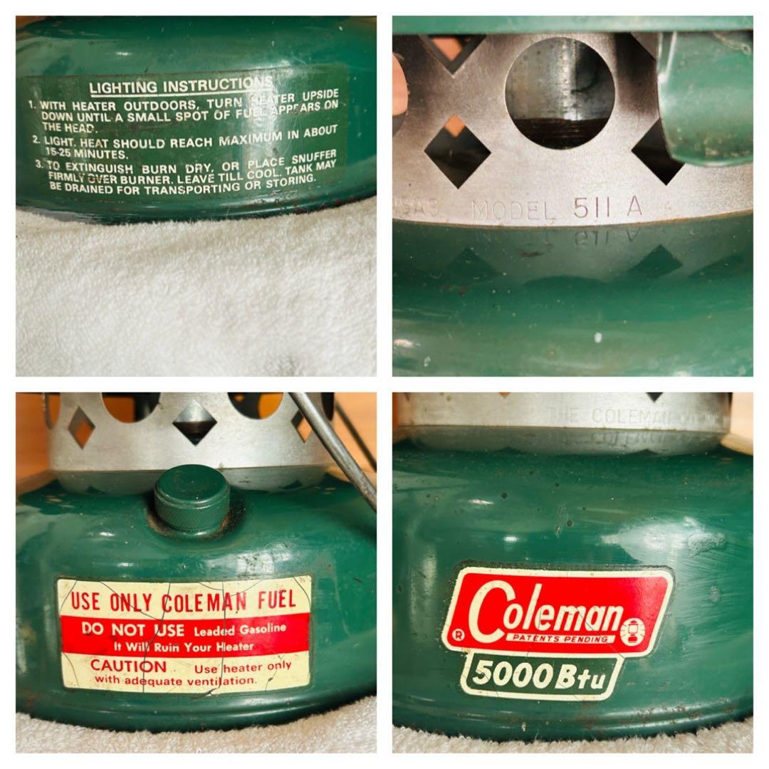 美品ビンテージ品　コールマン　ヒーター5000 1971/2月製造モデル511A