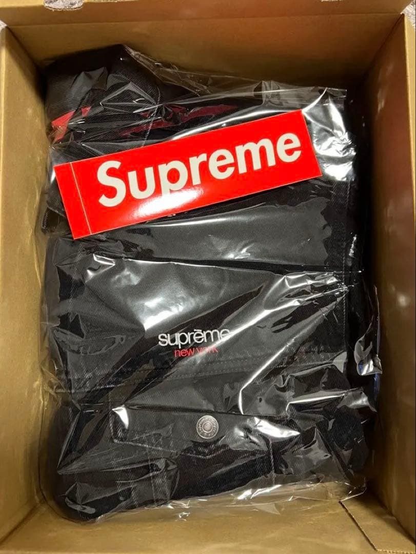 supreme Denim Trucker Jacket ステッカー付き