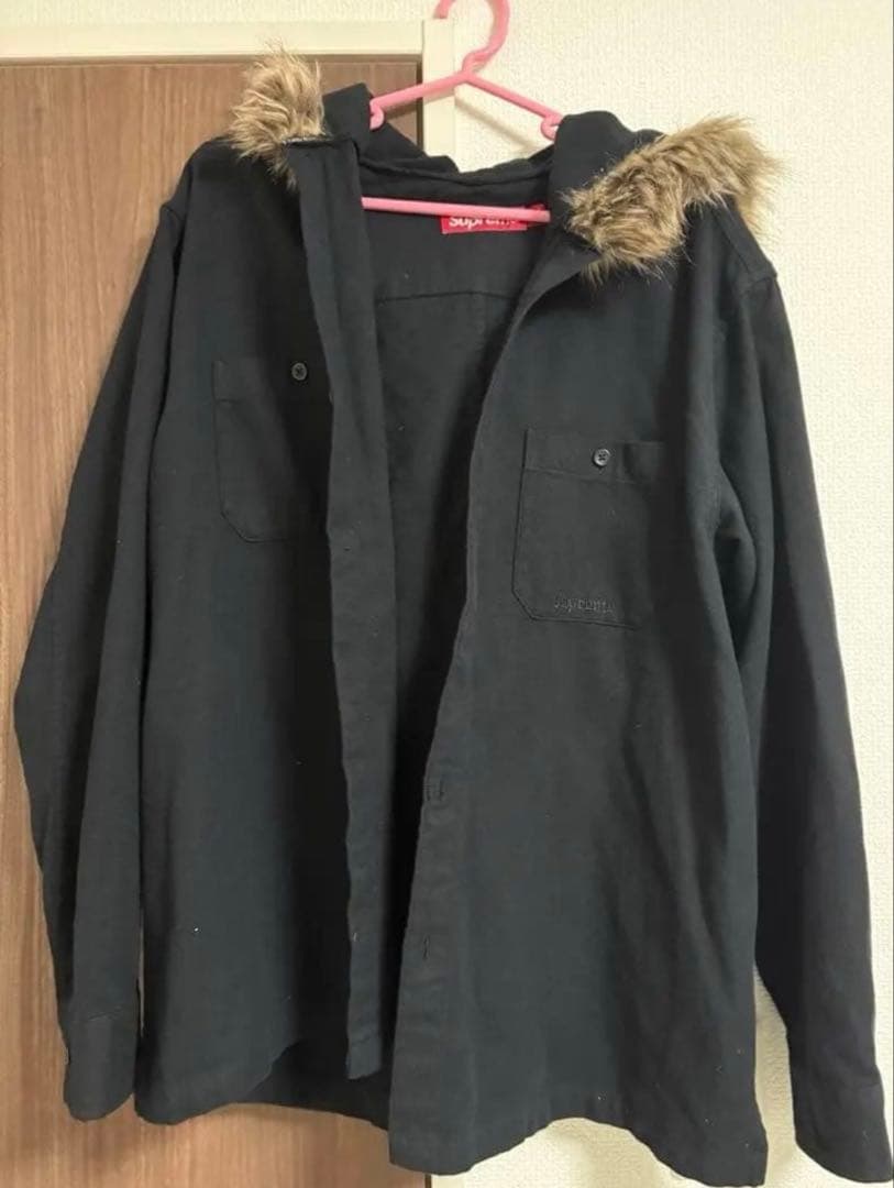 ルアー・フライ Supreme Fur Trim Flannel Hooded Shirt