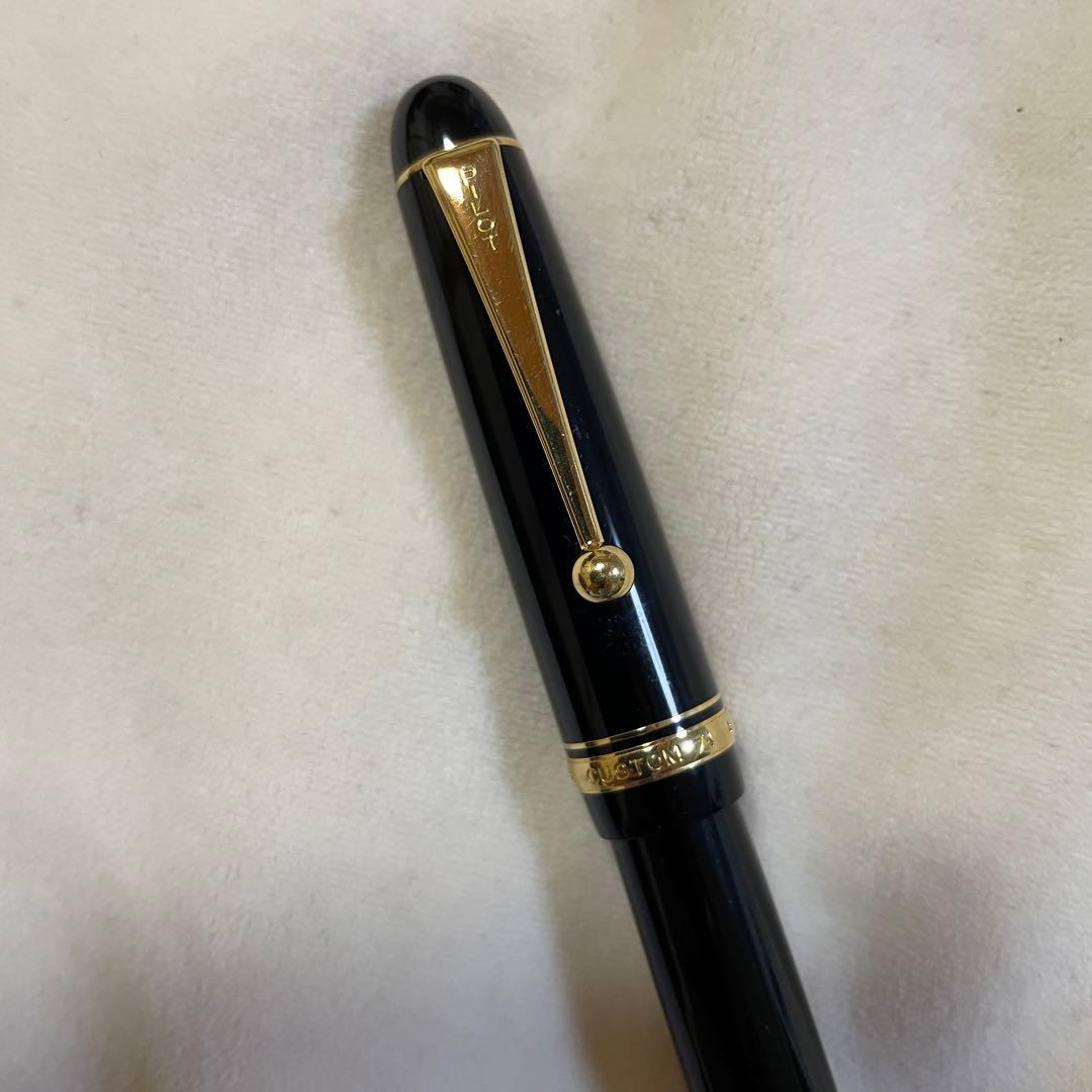 PILOT カスタム74 F（細字）ブラック 純正コンバーター CON‑70 付