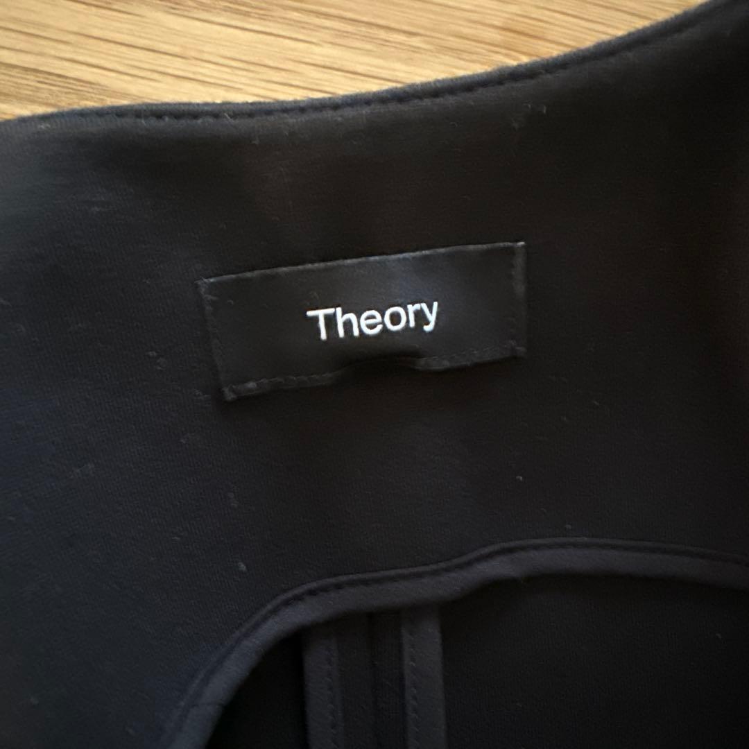 Theory セオリー 黒 ロングジレ ブラック 洗える VIS PONTE