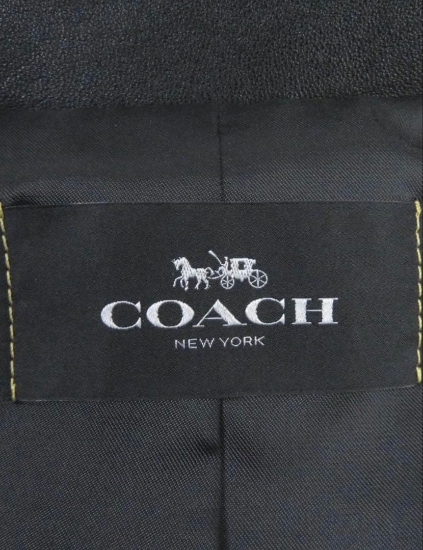 定価20万円 国内正規品 美品 COACH シングルレザージャケット ブラック