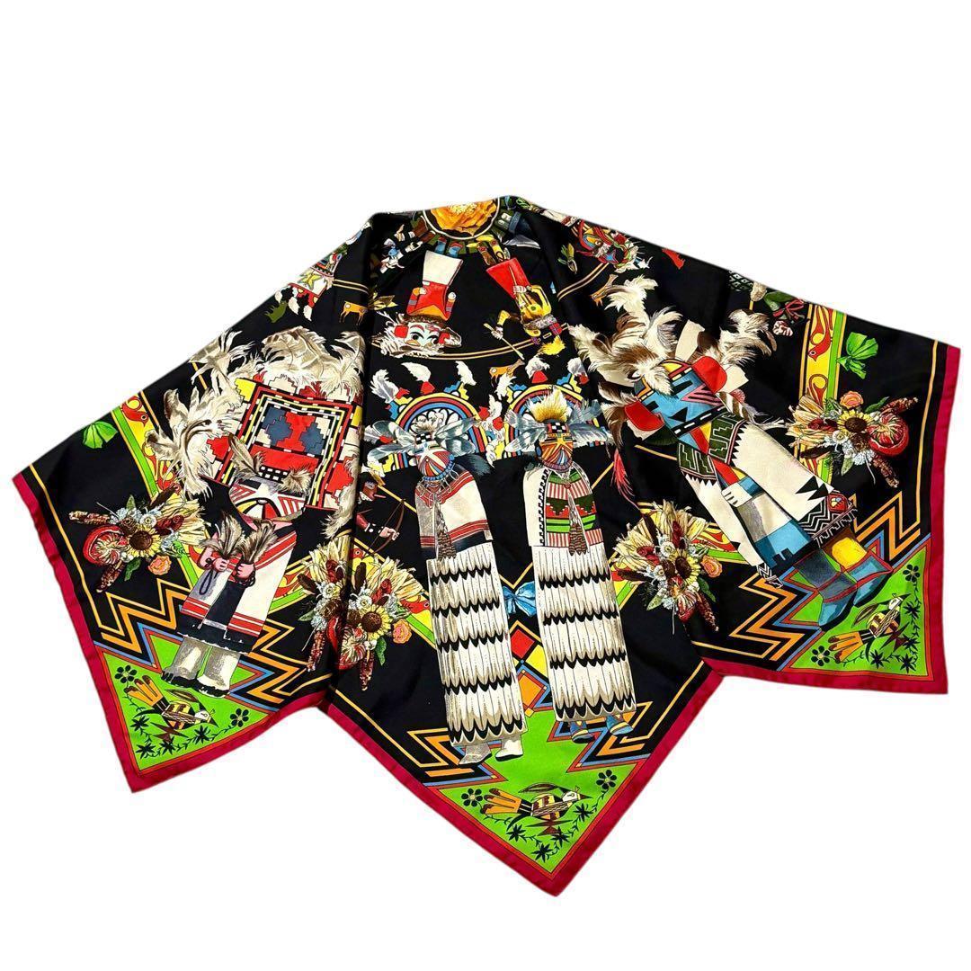 エルメス HERMES スカーフ 【レア】Kachinas カチナ　カレ90