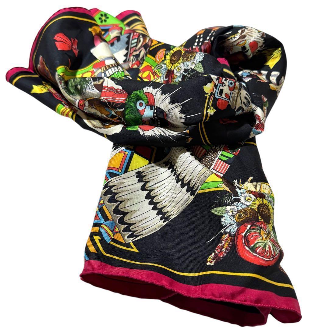 エルメス HERMES スカーフ 【レア】Kachinas カチナ　カレ90